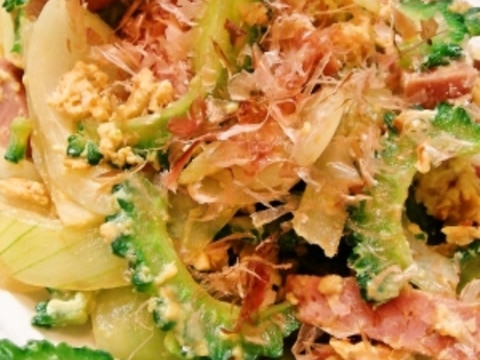 しっかり味のゴーヤチャンプル♪スパム入り♪